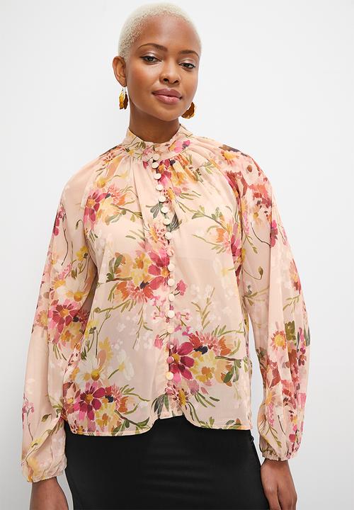 MILLA - Soft peasant blouse - multi