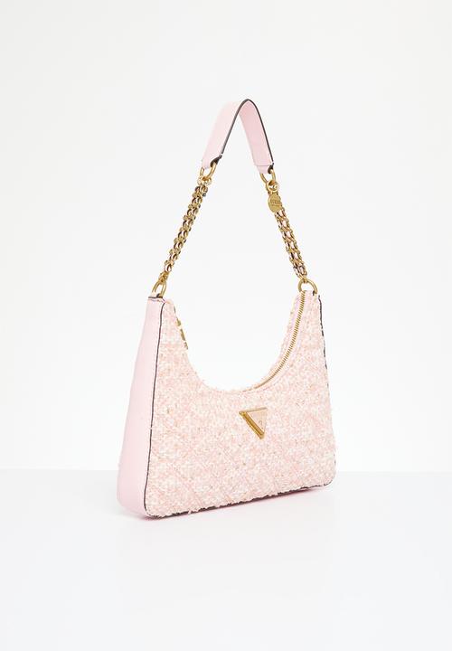 GUESS - Giully top zip shoulder bag - pale rose