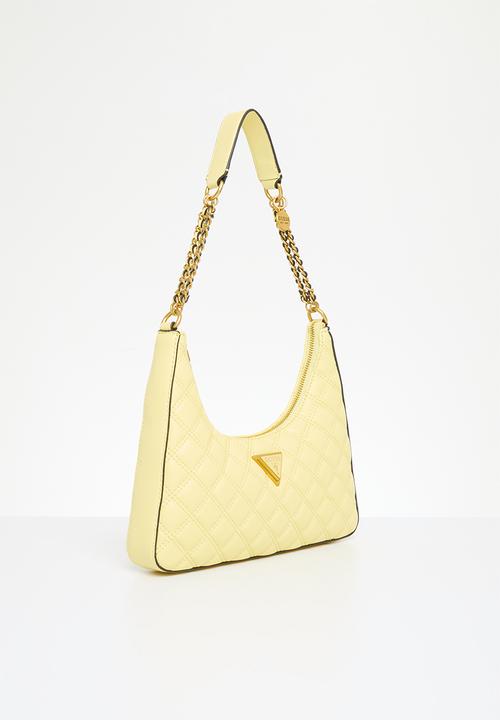 GUESS - Giully top zip shoulder bag - yellow