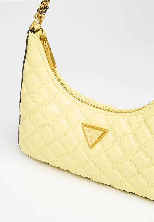 GUESS - Giully top zip shoulder bag - yellow
