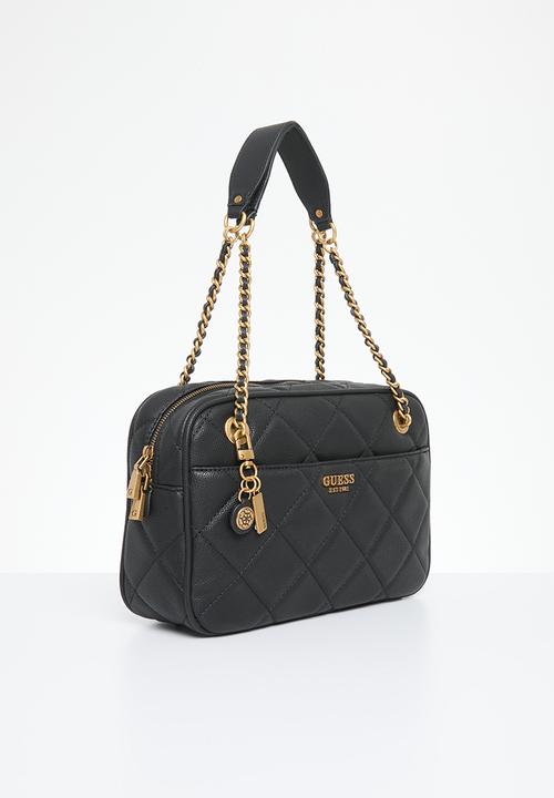 GUESS - Abey top zip shoulder bag - black