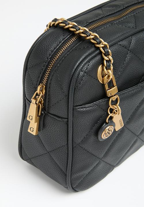 GUESS - Abey top zip shoulder bag - black