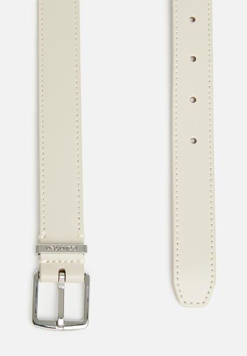 Calvin Klein - Ck must metal loop belt emb 25mm - stoney beige