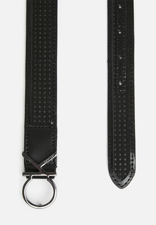 Calvin Klein - Re-lock insert 3cm perf belt - ck black