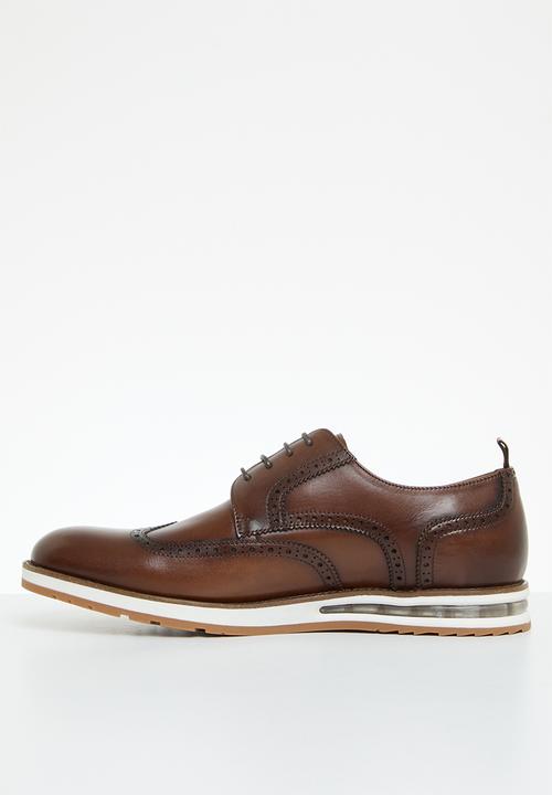 POLO -  Leather brogue casual lace up - tan 