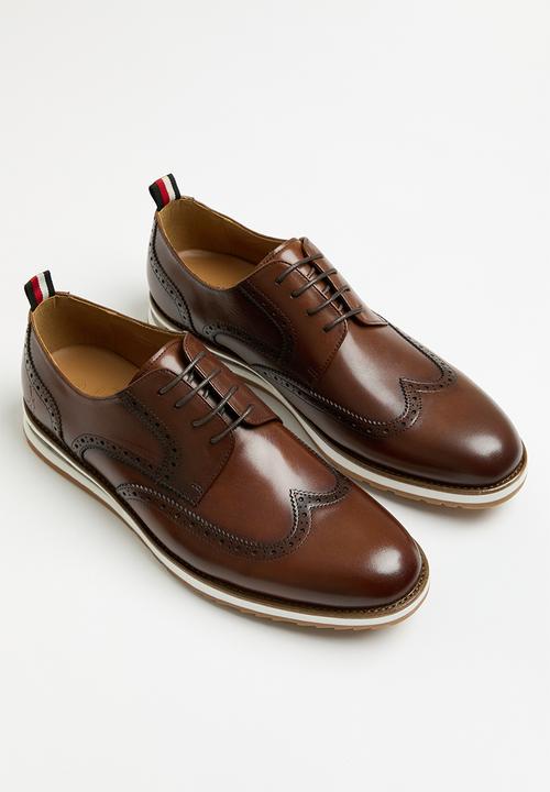 POLO -  Leather brogue casual lace up - tan 