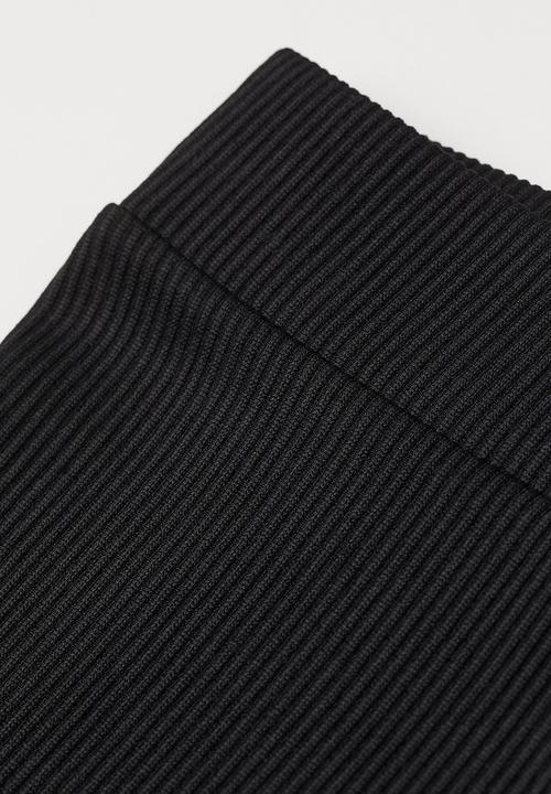 H&M - Ribbed biker shorts - black