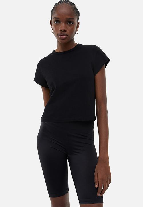 H&M - Ribbed biker shorts - black