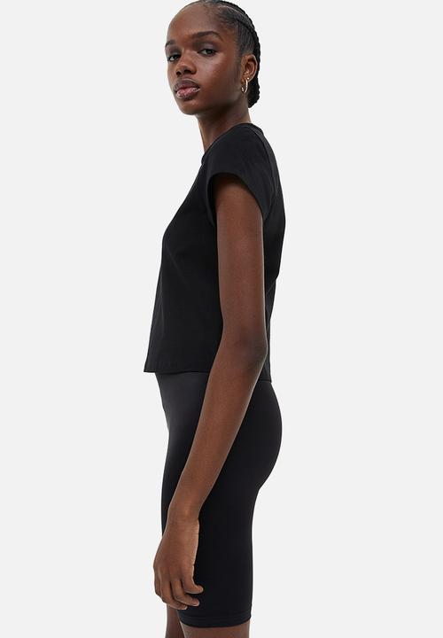 H&M - Ribbed biker shorts - black