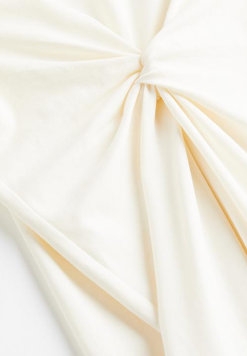 H&M - Oversized knot-detail top - white