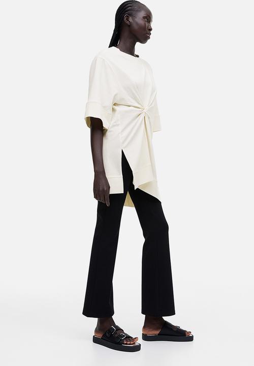 H&M - Oversized knot-detail top - white