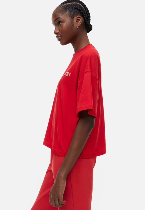 H&M - Oversized t-shirt - red authentic lifestyle