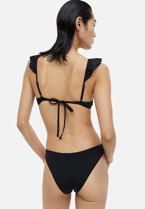H&M - Padded triangle bikini top - black