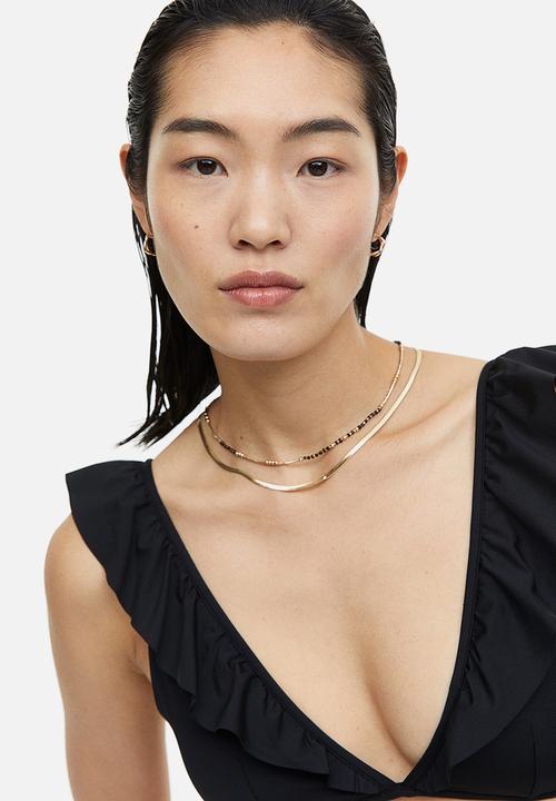 H&M - Padded triangle bikini top - black