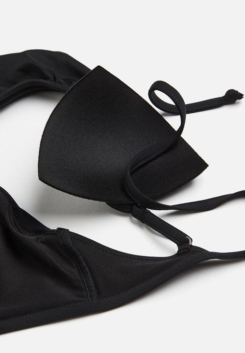 H&M - Padded triangle bikini top - black