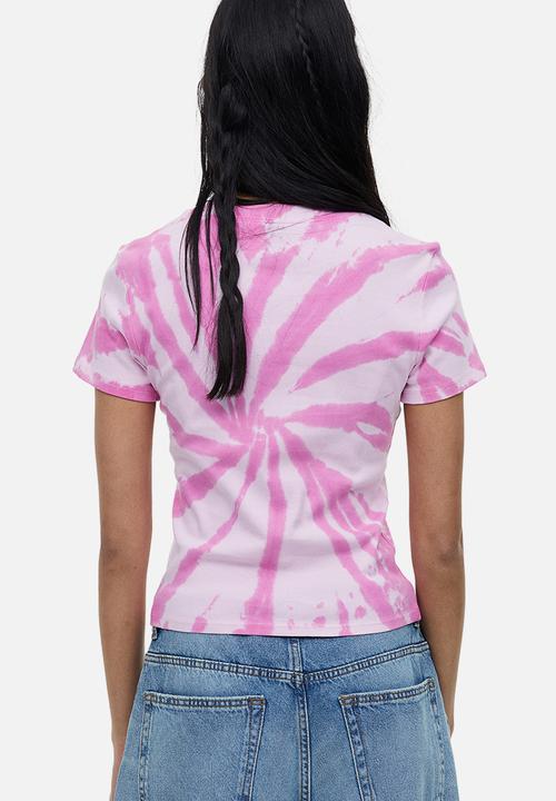 H&M - Printed t-shirt - pink the rolling stones