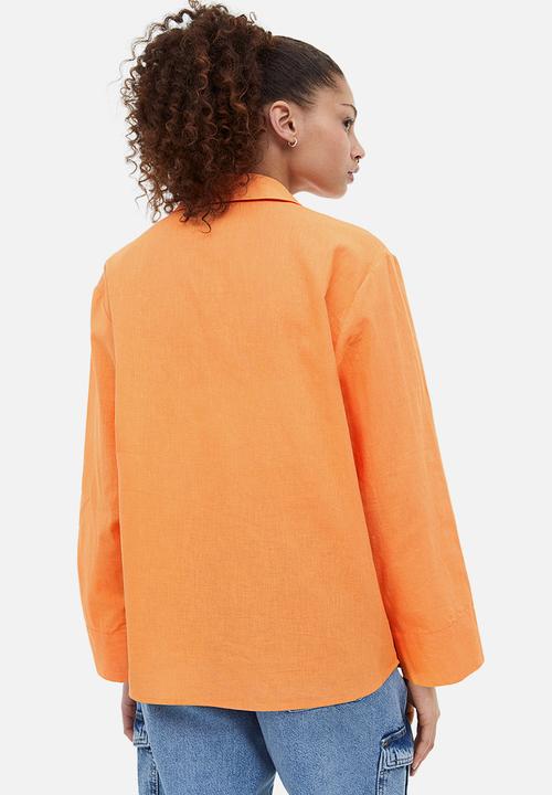 H&M - Linen-blend shirt - orange