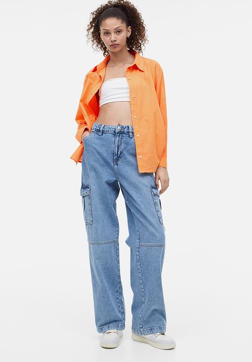 H&M - Linen-blend shirt - orange