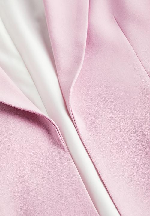 H&M - Gathered-sleeve jacket - light pink