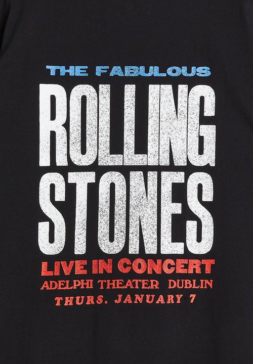 H&M - Oversized printed t-shirt - black the rolling stones