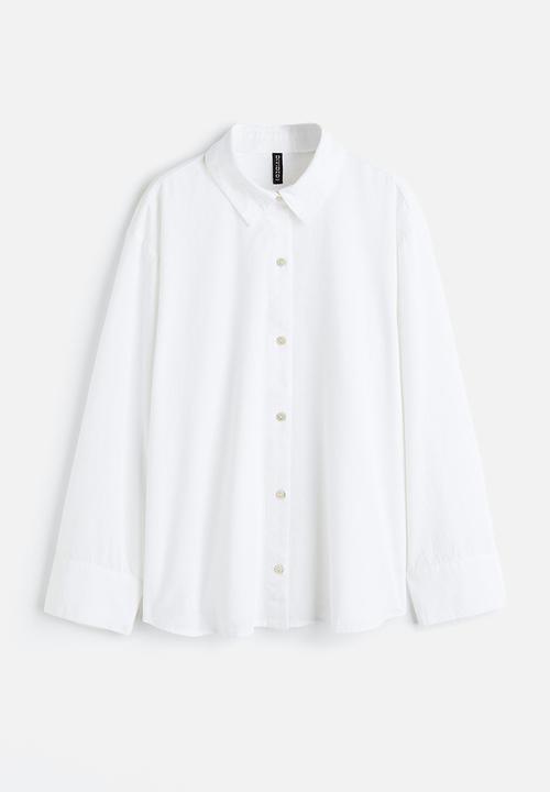 H&M - Linen-blend shirt - white