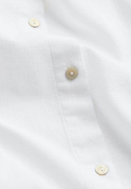 H&M - Linen-blend shirt - white