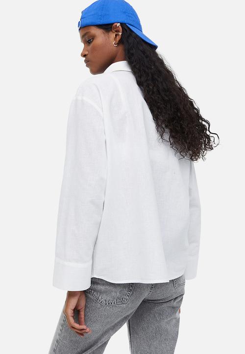 H&M - Linen-blend shirt - white