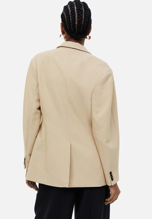 H&M - Single-breasted twill blazer - light beige