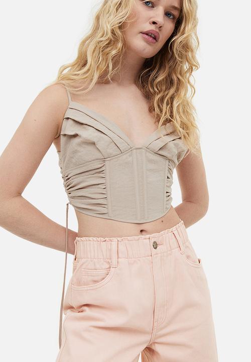 H&M - High waist twill trousers - light pink