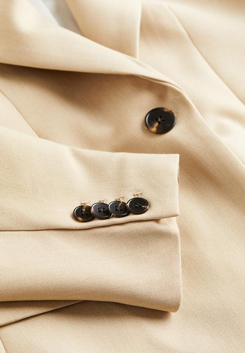 H&M - Single-breasted twill blazer - light beige