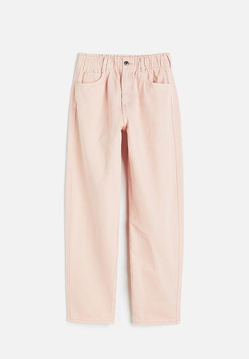 H&M - High waist twill trousers - light pink