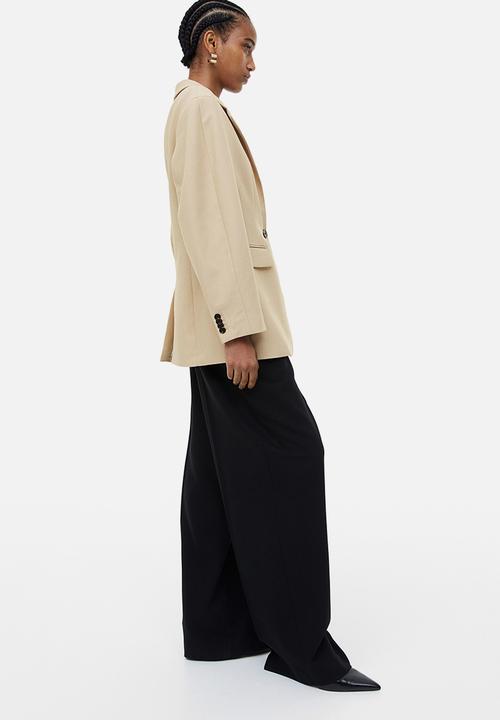 H&M - Single-breasted twill blazer - light beige