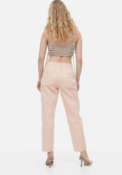 H&M - High waist twill trousers - light pink