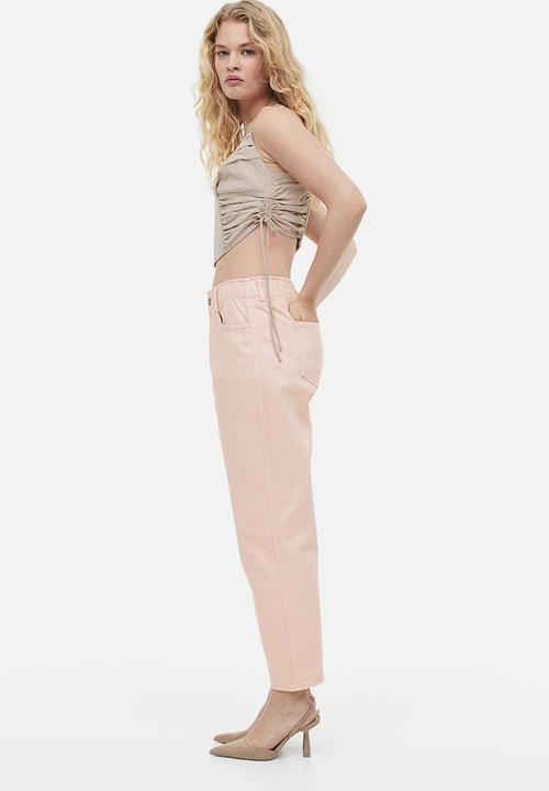 H&M - High waist twill trousers - light pink