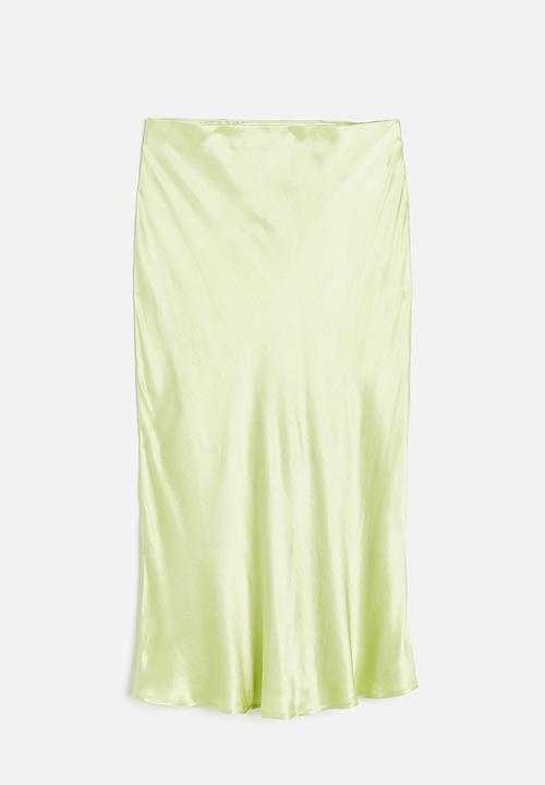 H&M - Flared skirt - lime green