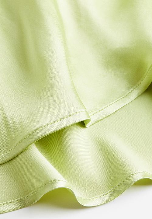 H&M - Flared skirt - lime green