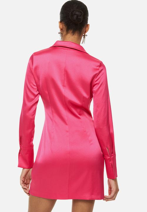 H&M - Draped crêpe dress - cerise