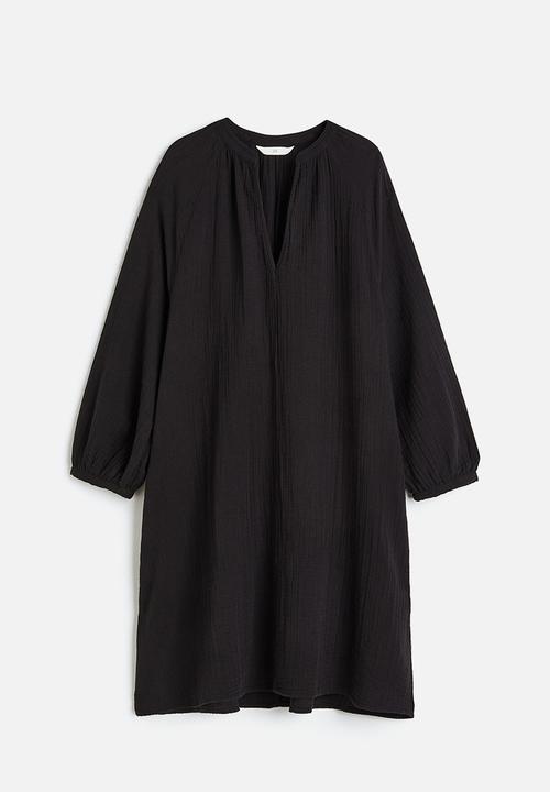 H&M - Double weave tunic dress - black