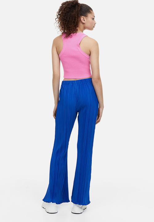 H&M - Flared leggings - bright blue 