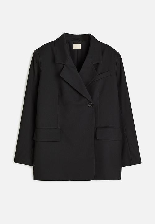 H&M - Single-breasted twill blazer - black