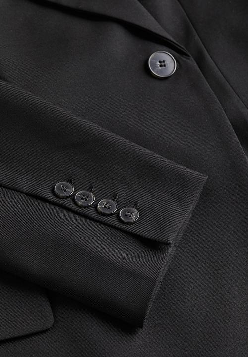 H&M - Single-breasted twill blazer - black