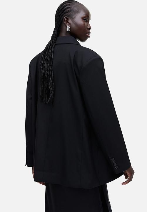 H&M - Single-breasted twill blazer - black