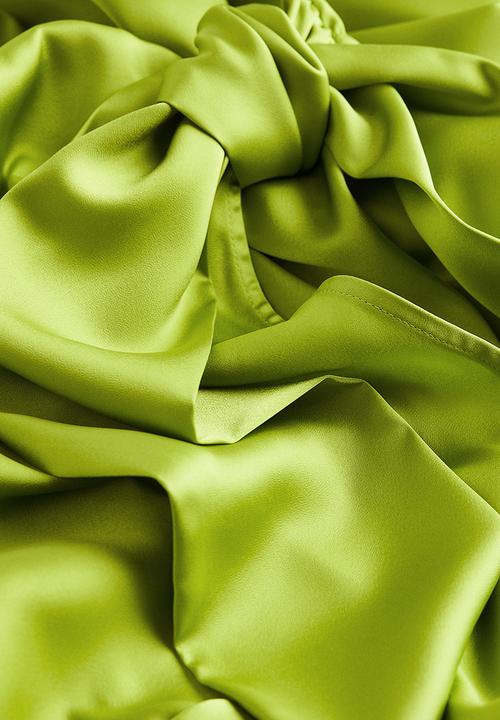 H&M - Satin wrap dress - green
