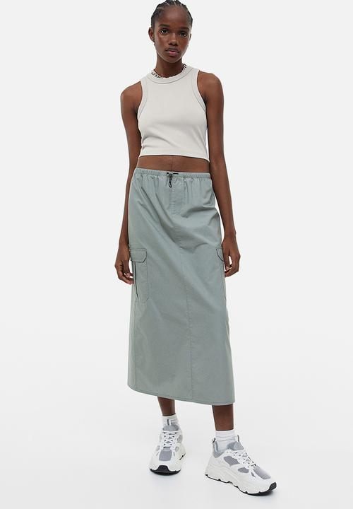 H&M - Cropped vest top - light greige
