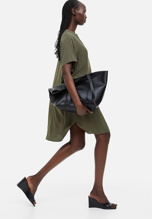 H&M - V-neck tunic - dark khaki green