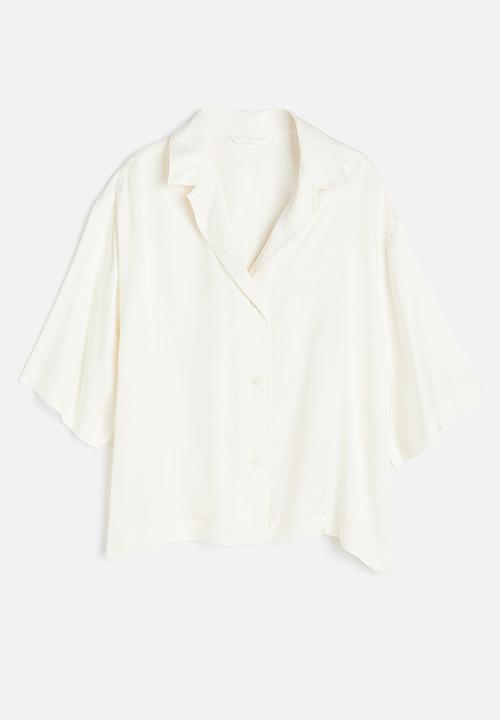 H&M - Boxy viscose blouse - white
