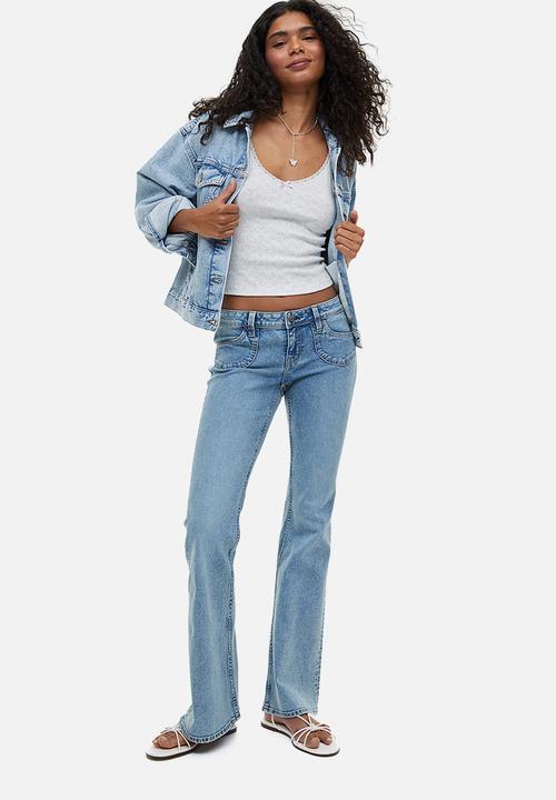 H&M - Lace-trimmed ribbed vest top - light grey marl 