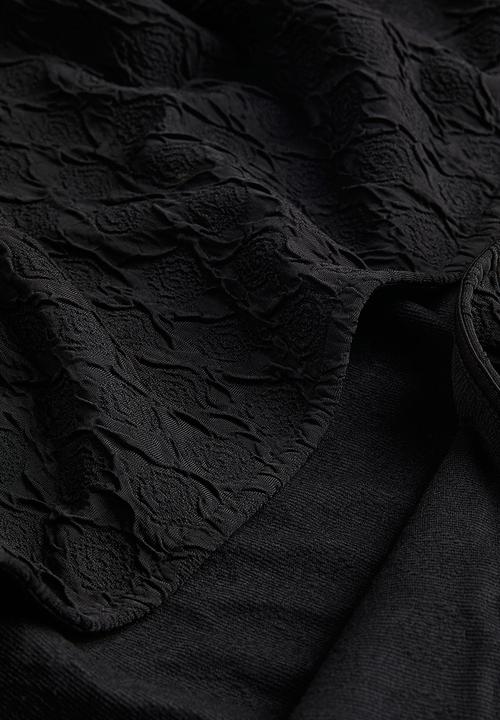 H&M - Textured jersey bodycon dress - black