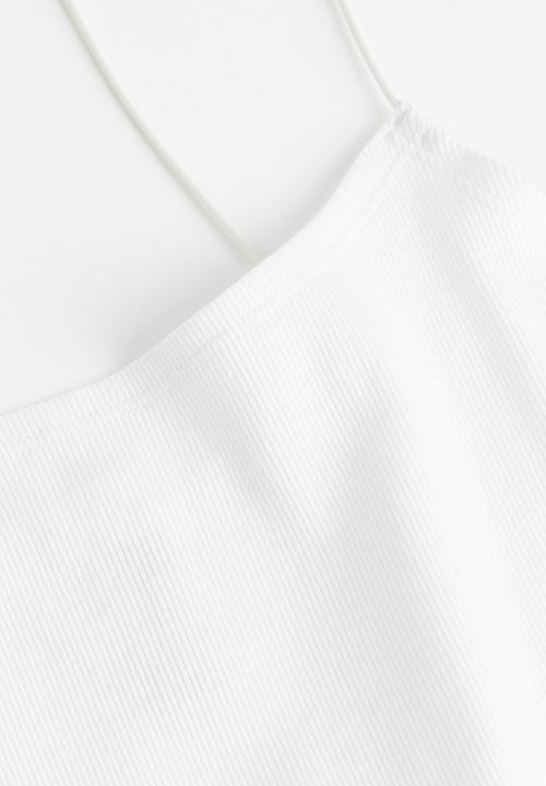 H&M - Cropped strappy top - white