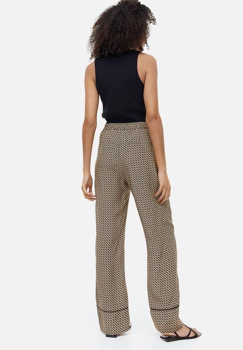 H&M - Patterned trousers -  beige patterned